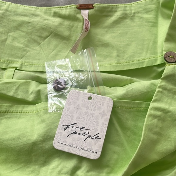 Free People Lime Green Asymmetrical Mini Skirt - Picture 5 of 5